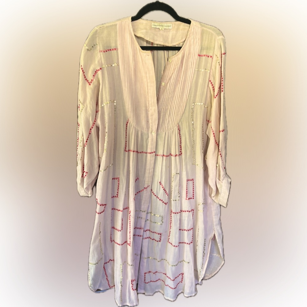 Christophe Sauvat Embroidered Tunic Dress